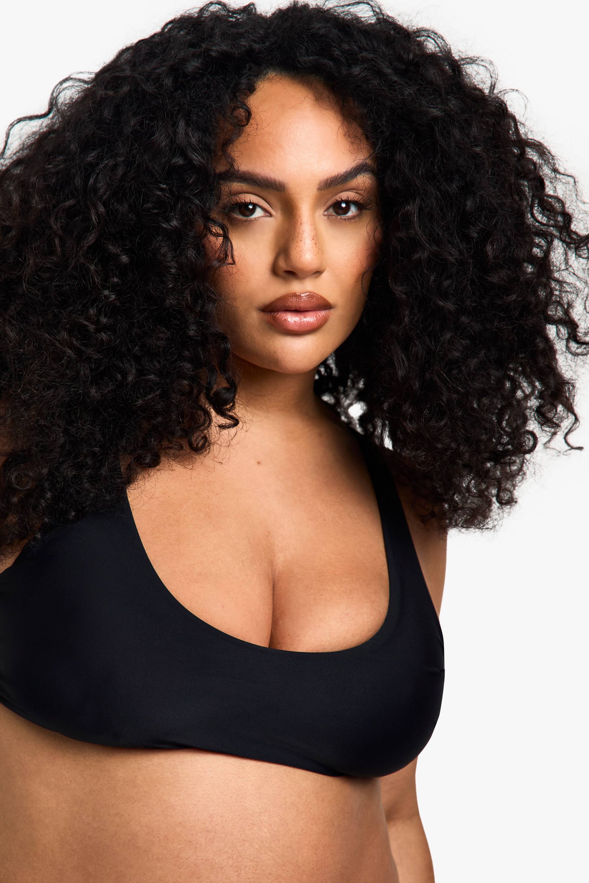 boohoo Top Bikini Court Essentials Plus Swimwear