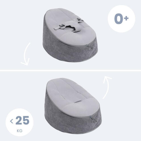 Doomoo transat pouf évolutif Seat'n Grow - Grey - BABYMOOV
