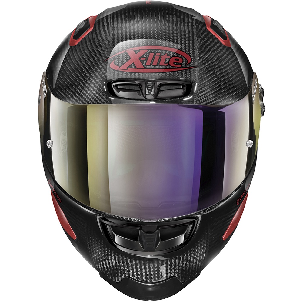 X-lite - Casque X-803 RS Ultra Carbon Iridium Edition Noir / Rouge
