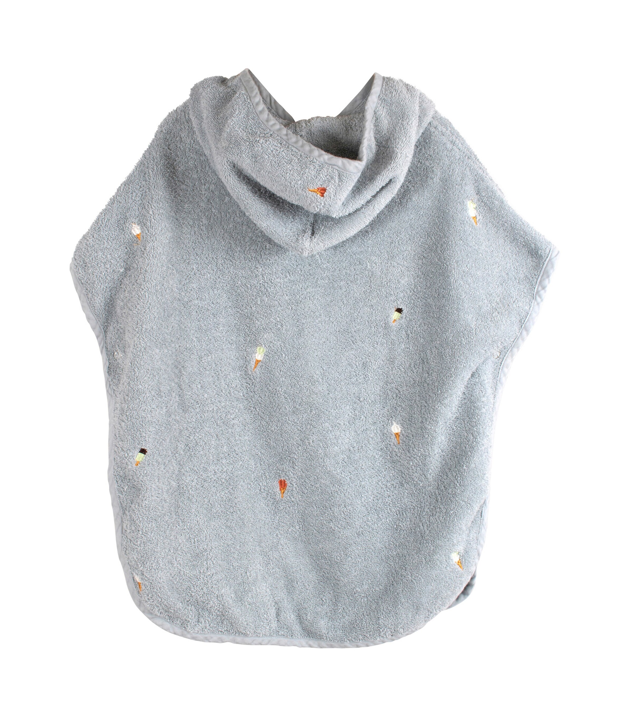 FILIBABBA Badeponcho mit Stickmuster - Pearl Blue