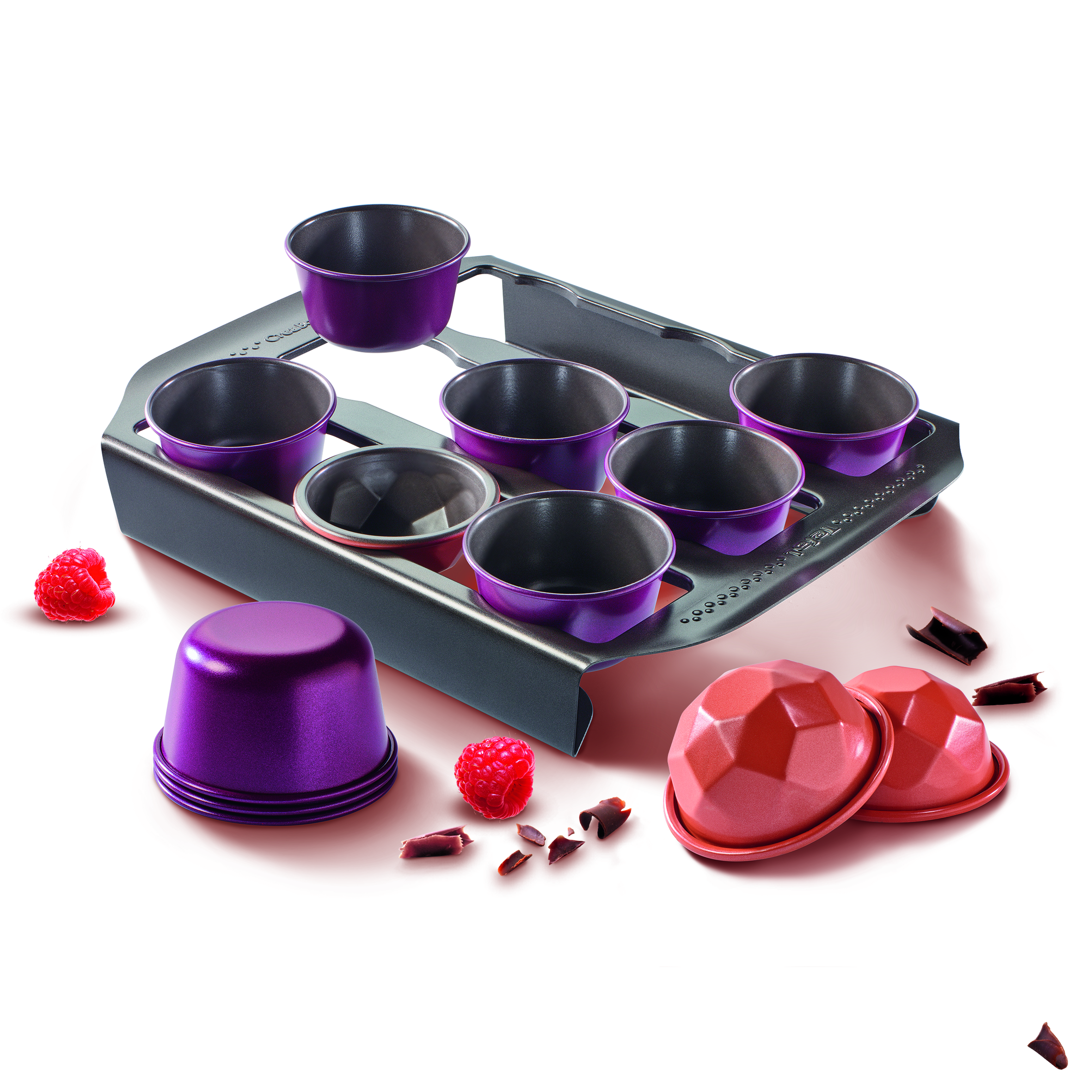 Creabake startersset (tray, 9 muffin vormen en 3 geometrische bol vormen)