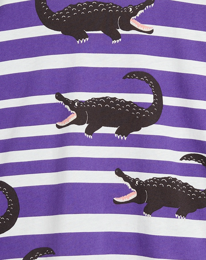 T-Shirt  CROCODILES AOP in purple