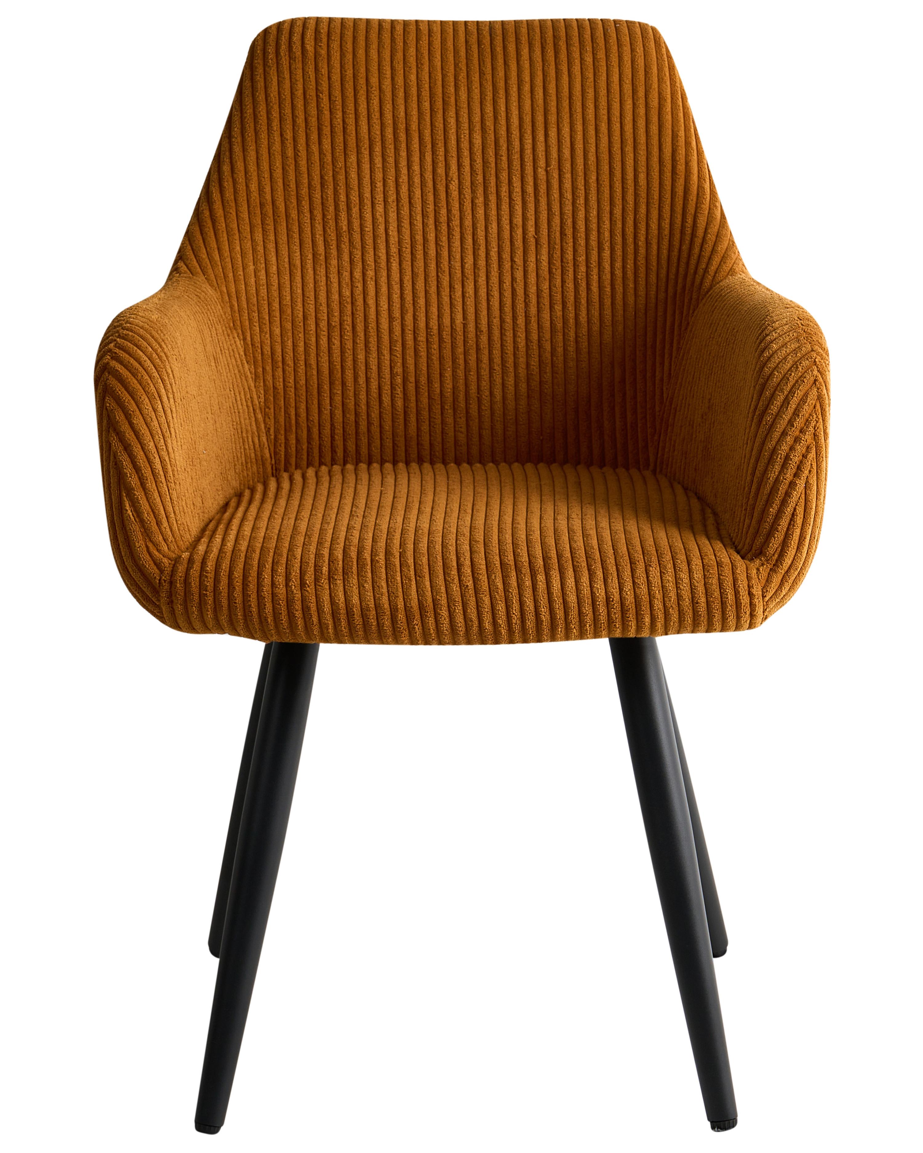 Set van 2 eetkamerstoelen MORI Corduroy Oranje