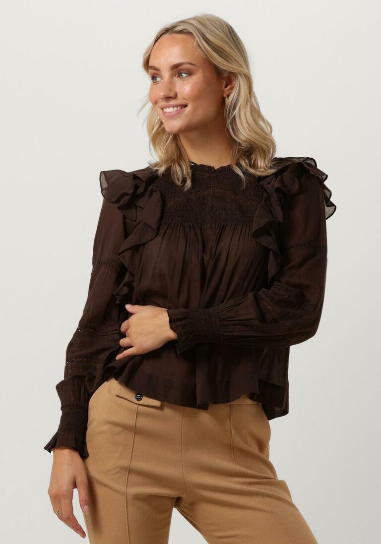 NEO NOIR bruine neo noir blouse sarna s voile blouse