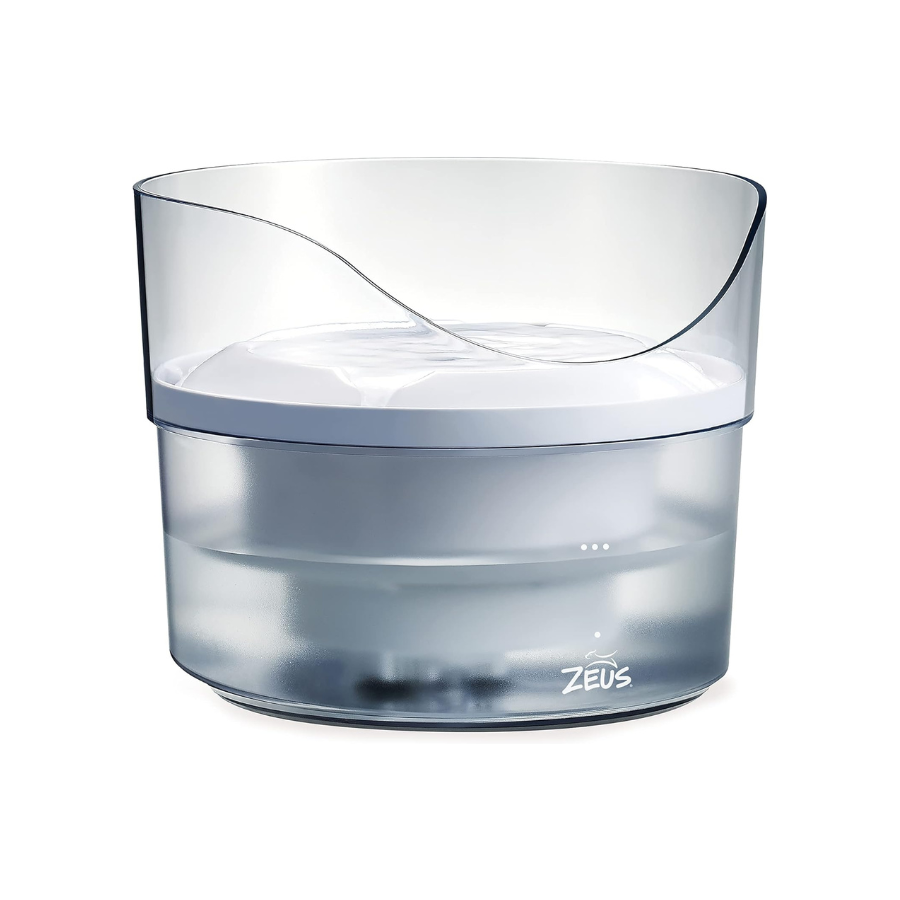Fonte de água Zeus Fresh & Clear para cães com proteção contra respingos, 1,5 l