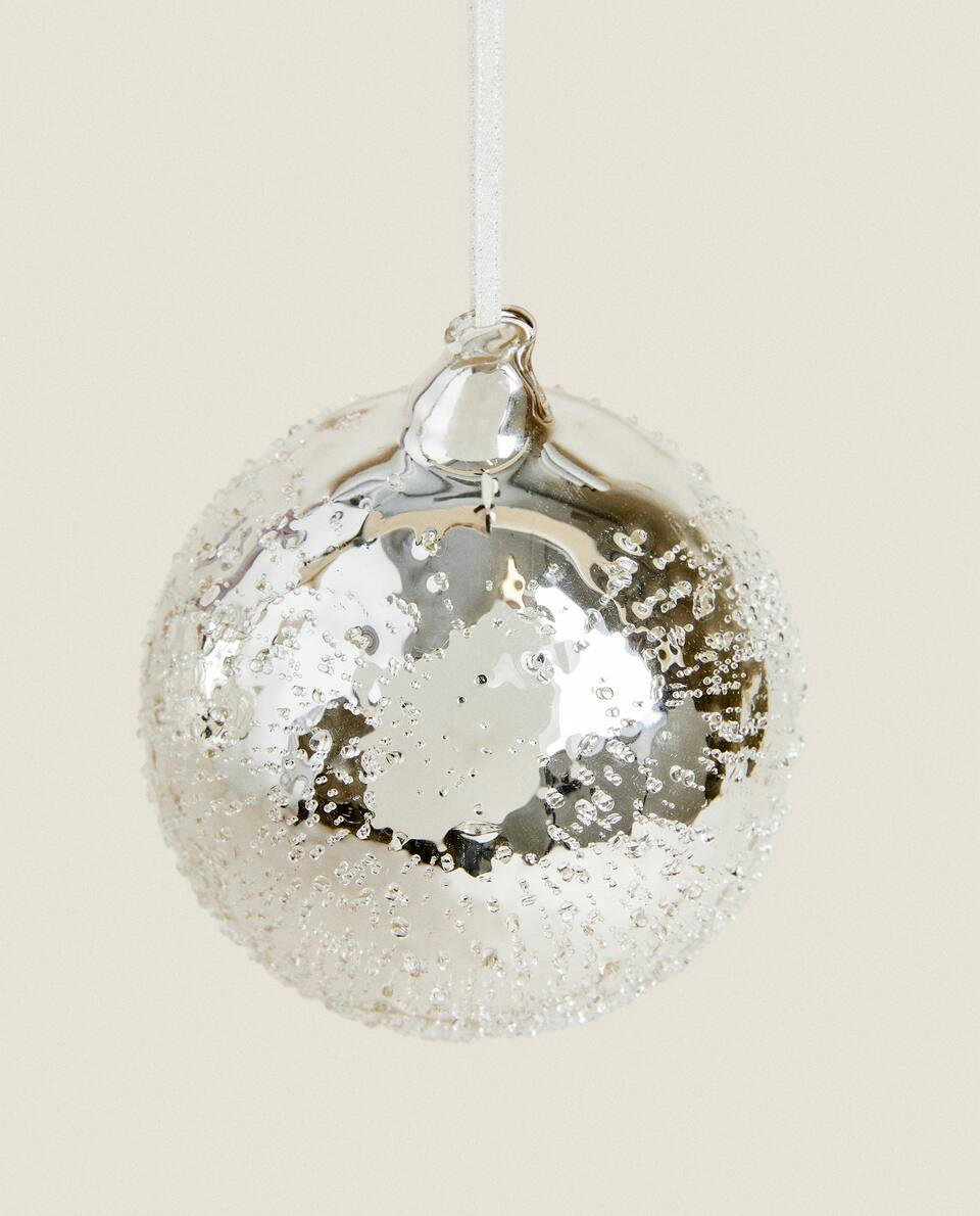 Enfeite de Natal de vidro brilhante