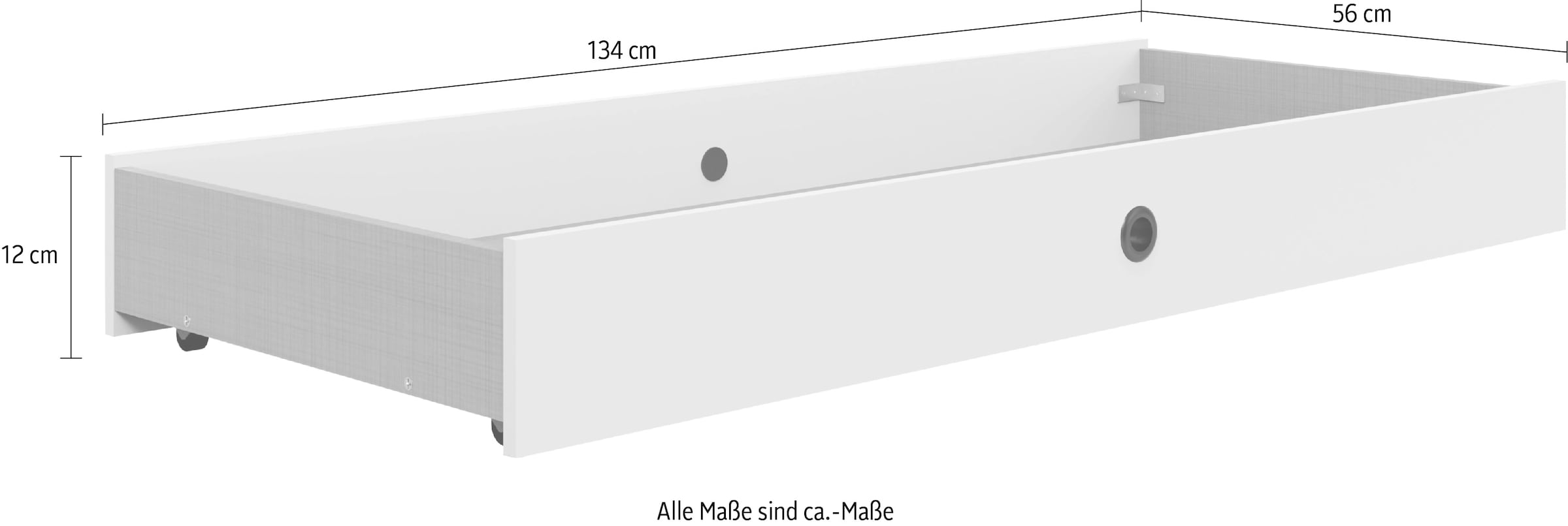 Wimex Bettschubkasten »Rügen« Schublade auf Rollen für zusätzlichen Stauraum