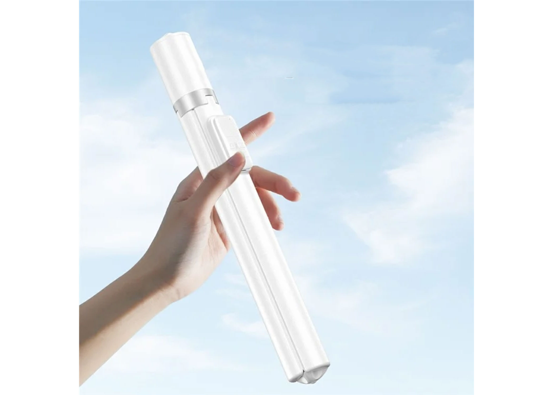 (180cm) 360° Grad Selfie Stick Tripod Dreibein Stativ Halterung mit Bluetooth Fernauslöser für Smartphone - Weiss