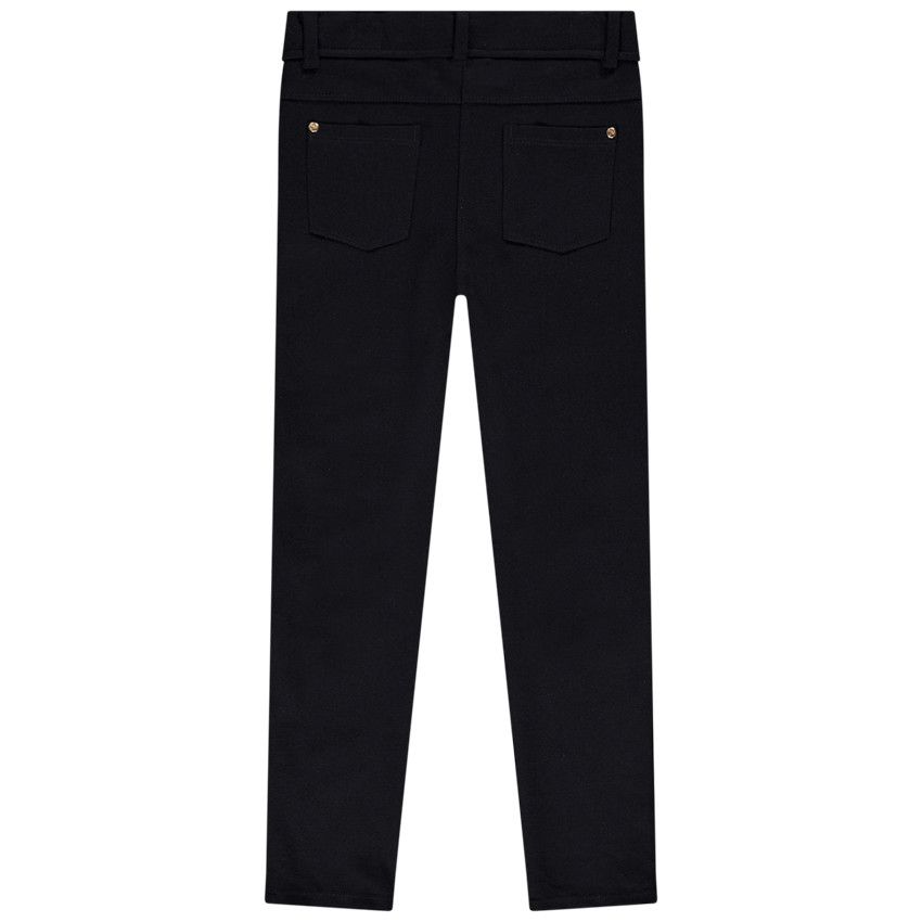 Pantalon skinny esprit équitation pour fille - Noir
