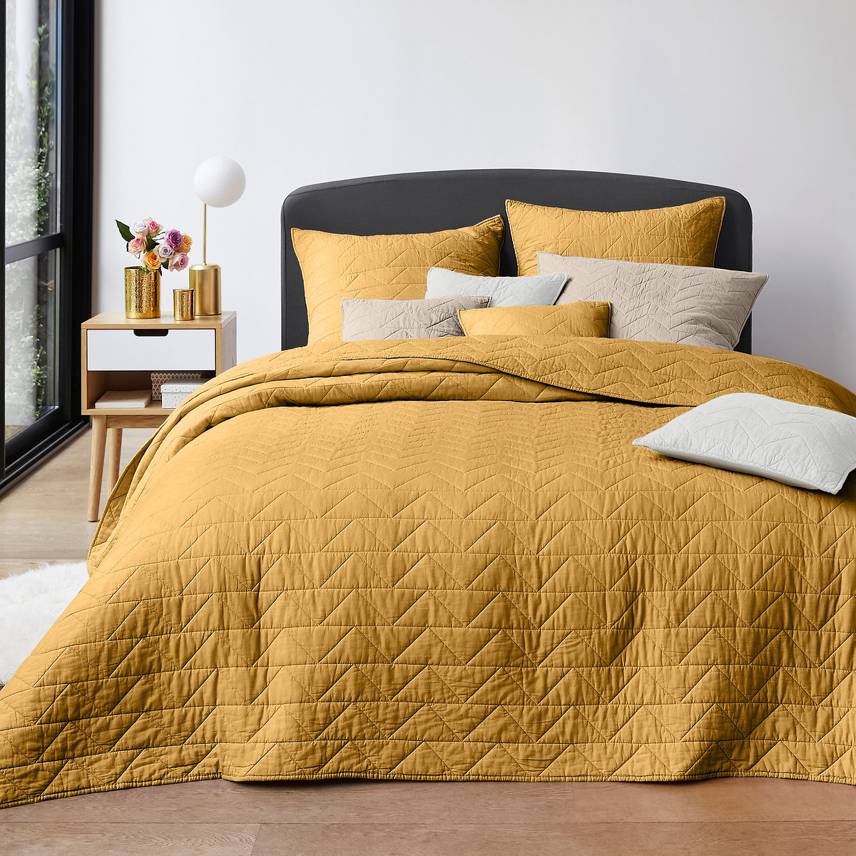 LA REDOUTE INTERIEURS<br>Boutis acolchoados em algodão Cenário Zig Zag
