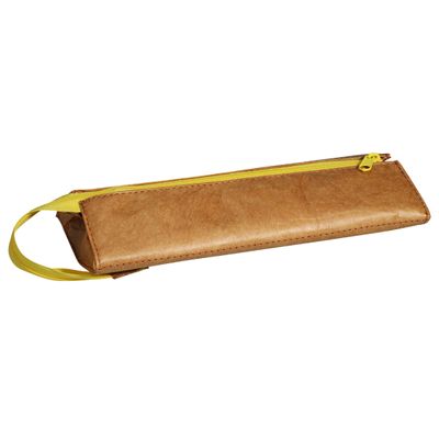 Trousse Walker Kraft - 1 compartiment - jaune fluo