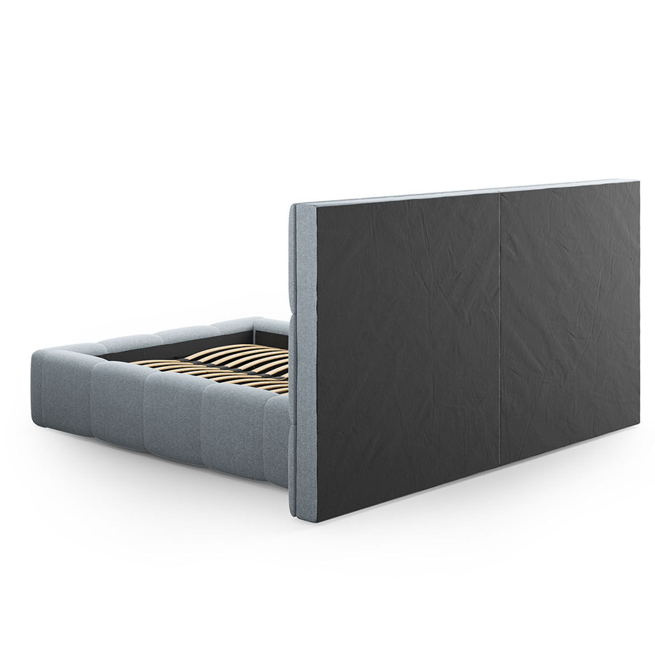 Maison Héritage Lit avec coffre de rangement Isa bleu clair - 230x250x125 cm