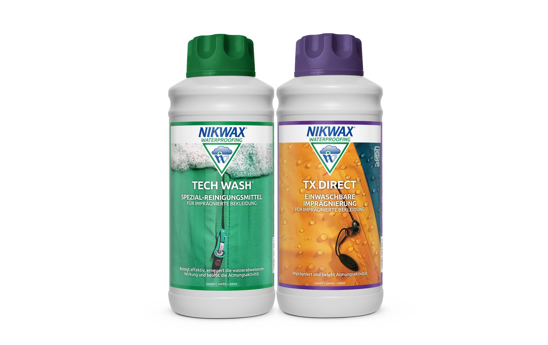 Set Tech Wash & TX.Direct Wash-In 2 x 1 lWaschmittel und Flüssigimprägnierer