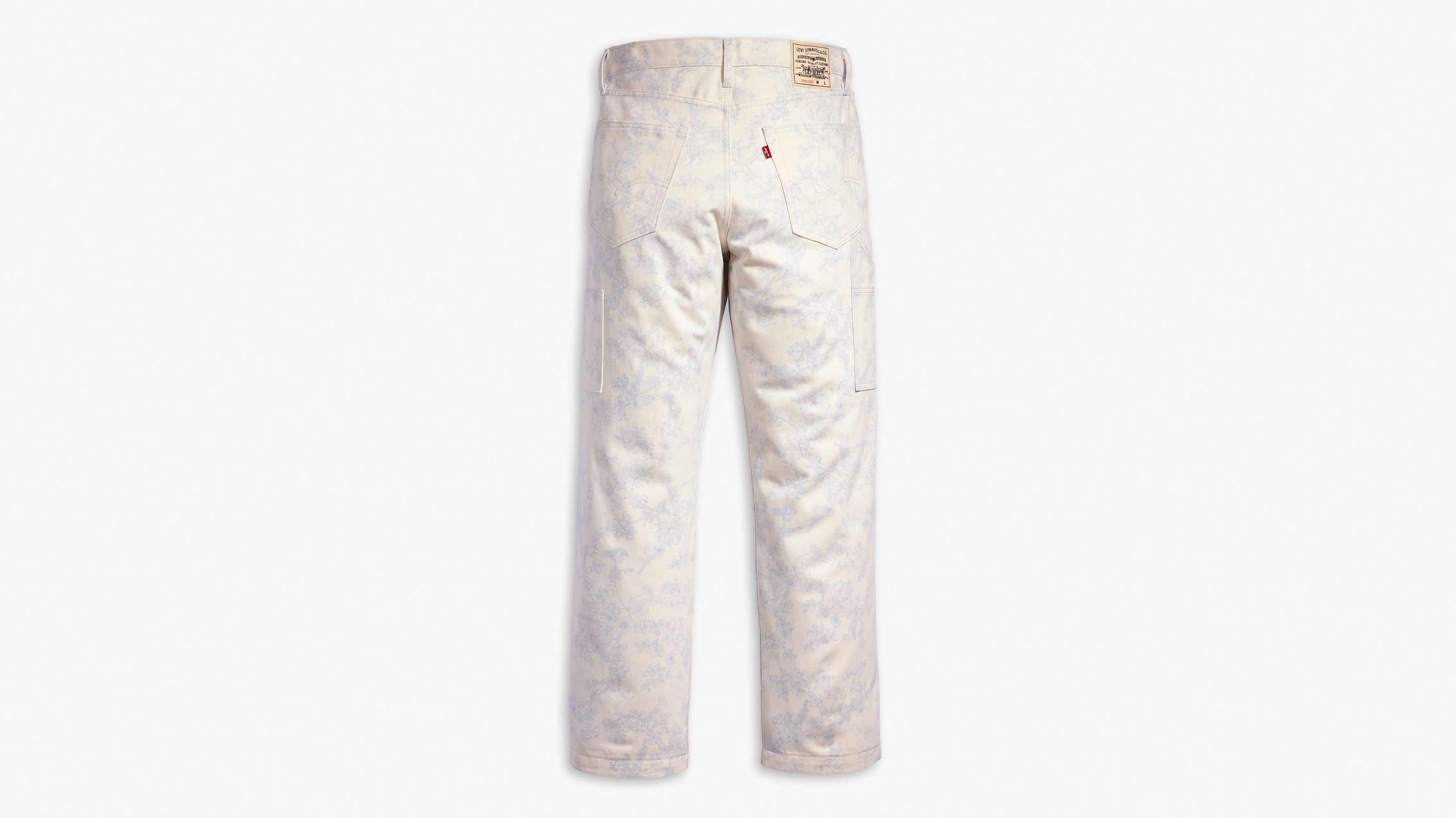 Levi's® WellThread™ pantalon Stay Loose Carpenter - Abstract Indigo Ink - Blanc