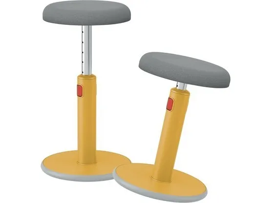 Leitz Ergo Cosy Active Sidde-stå balancestol 2-i-1 varm gul - højdejustering 46-79 cm