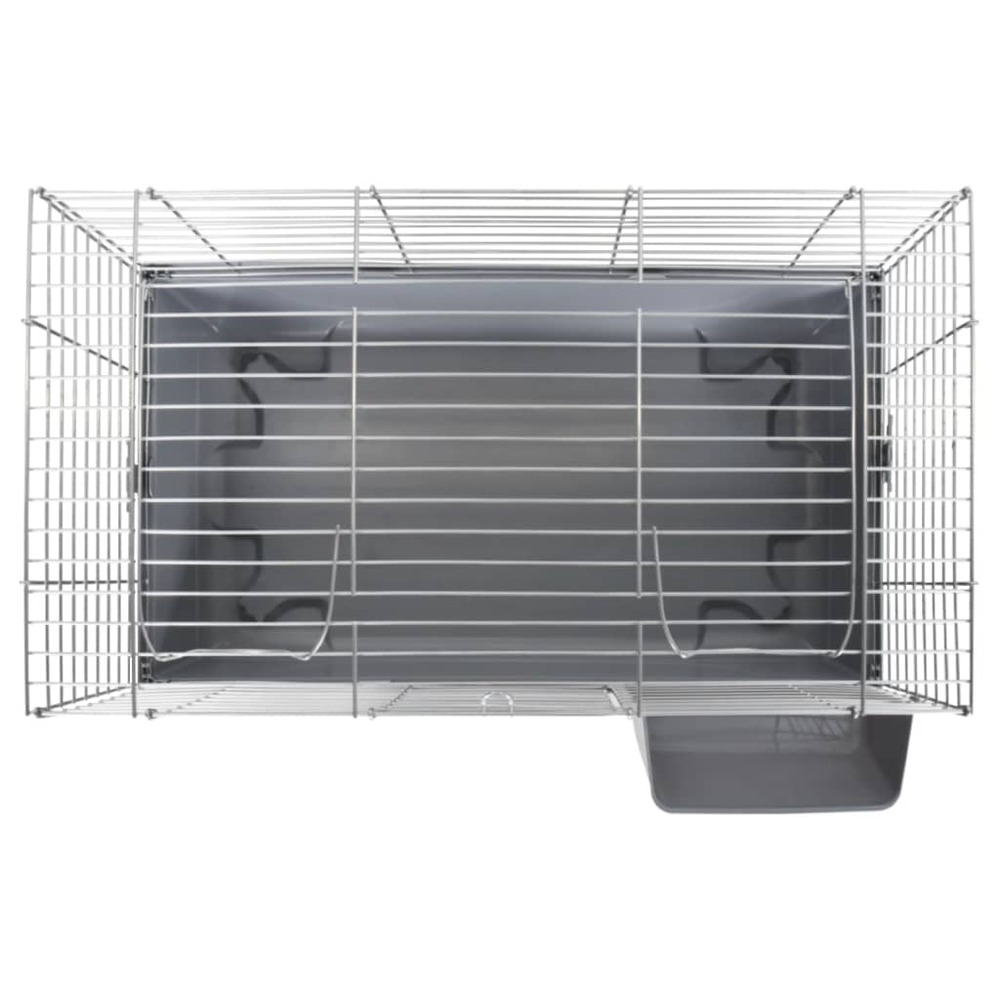 Cage pour petits animaux gris 80x45x39 cm pp et métal