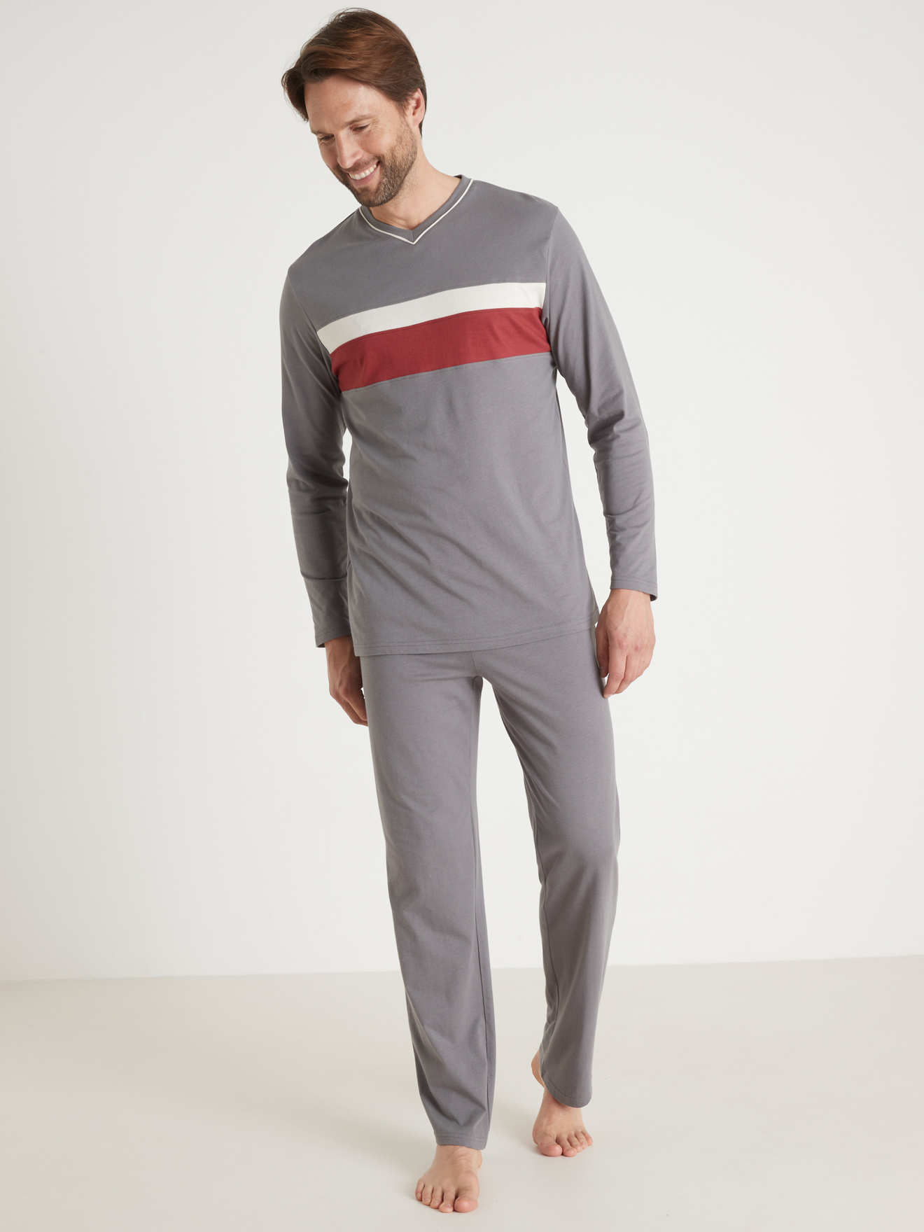 Pyjamas jersey pur coton lot de 2