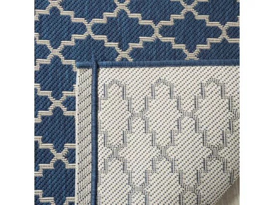Tapis Navy & Beige 79 X 152 cm - Zinnia