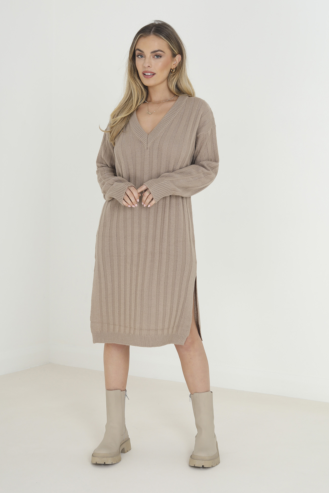 vestido de malha oversized