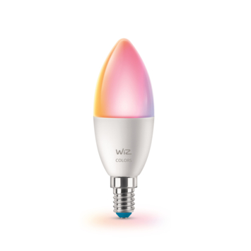 WiZ Connected LED kaars E14 40W mat kleur licht dimbaar