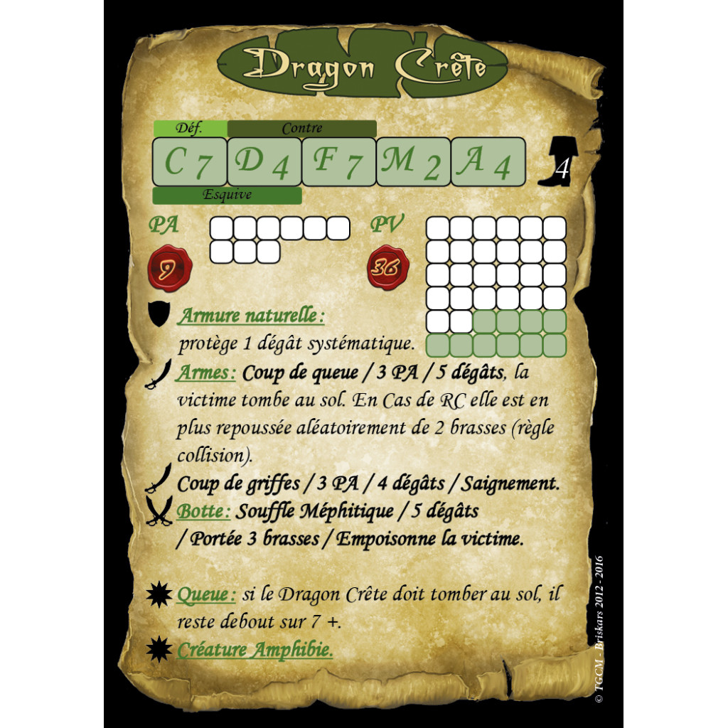 Briskars - Orénauques - Dragon Crète