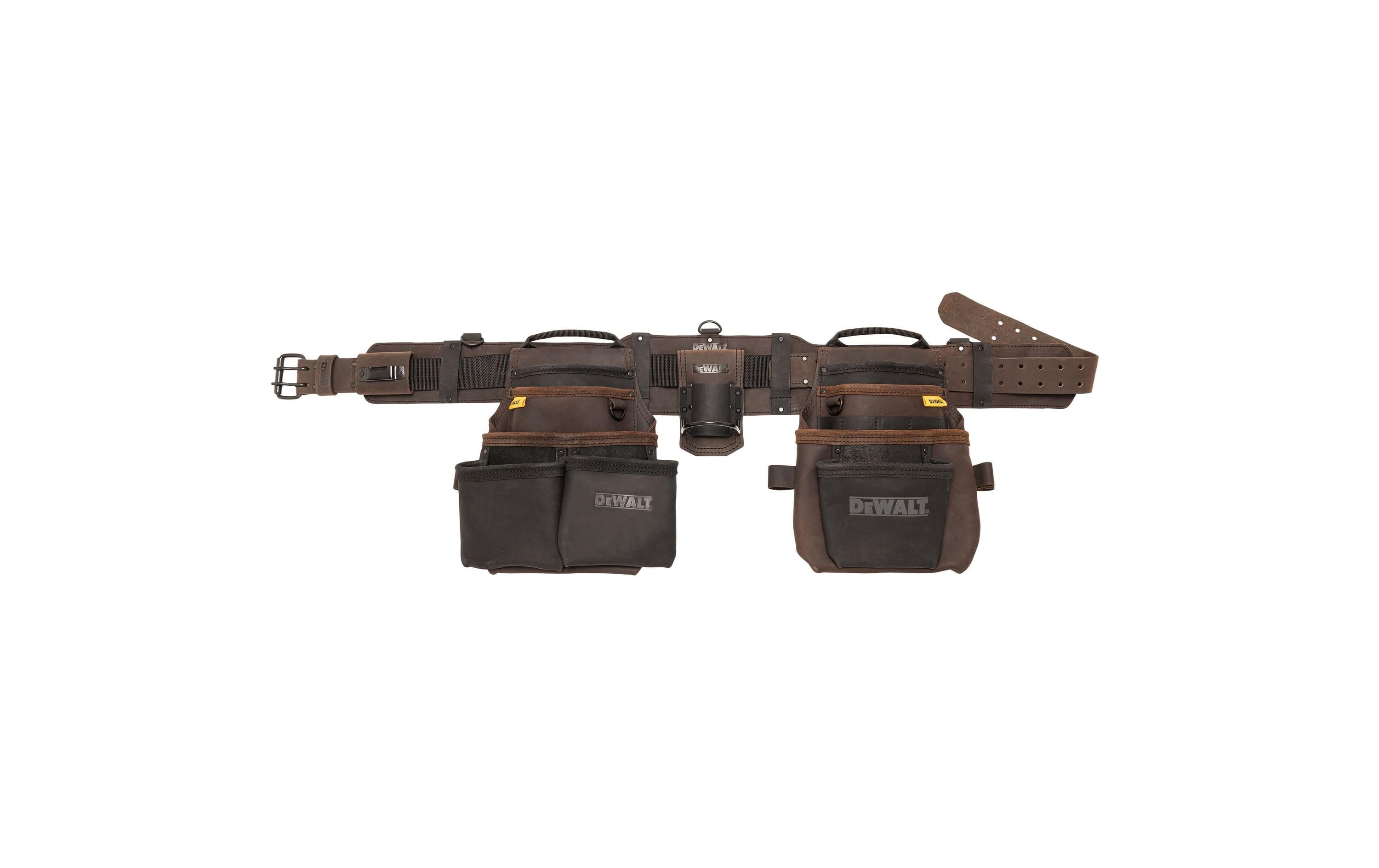 Werkzeuggürtel Leder<br>Werkzeuggürtel mit 25 Taschen, robustem Design und Komfort