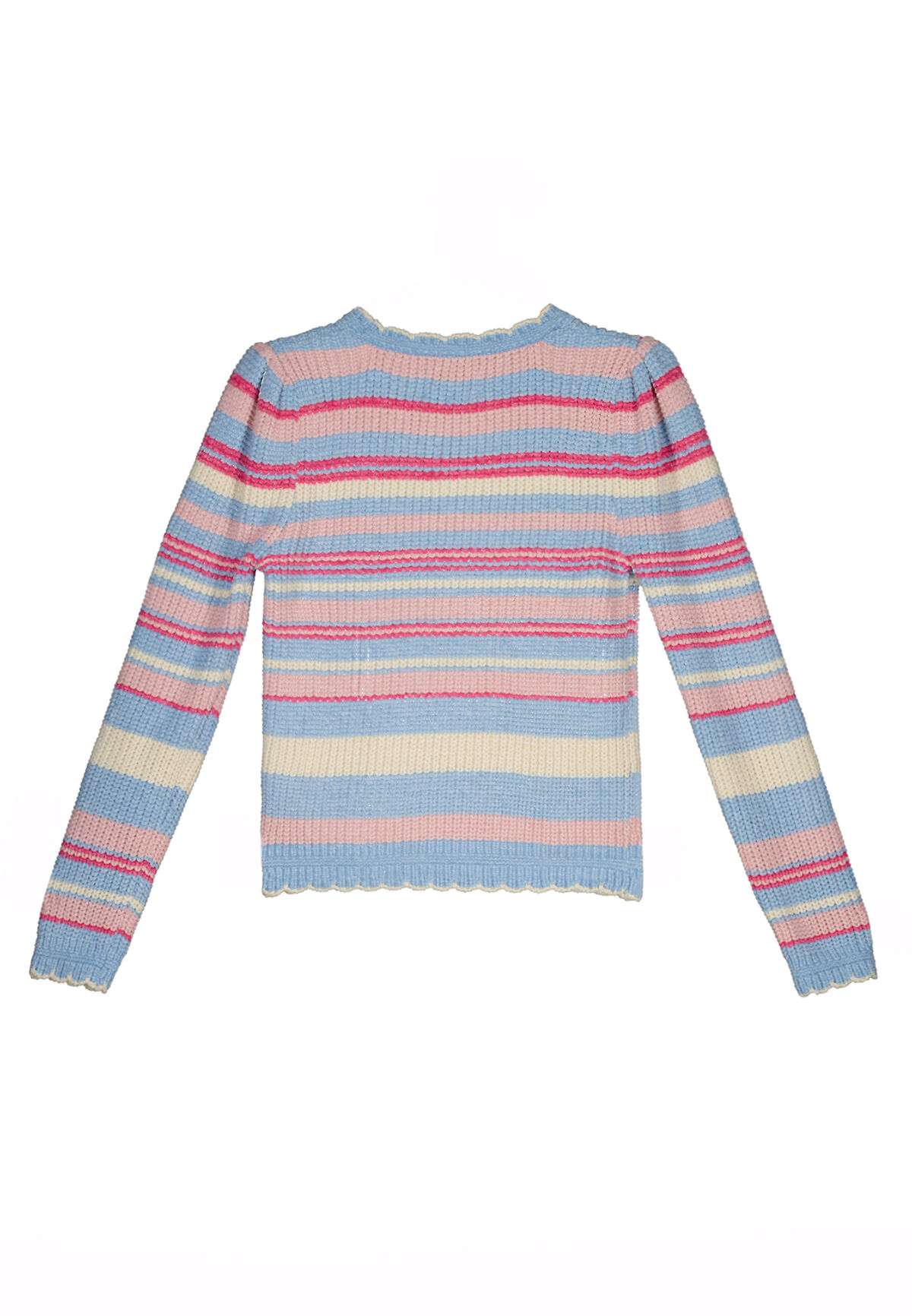 Camisa de chenille listrada - Azul médio