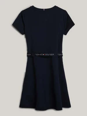 Vestido curto skater com logo essencial