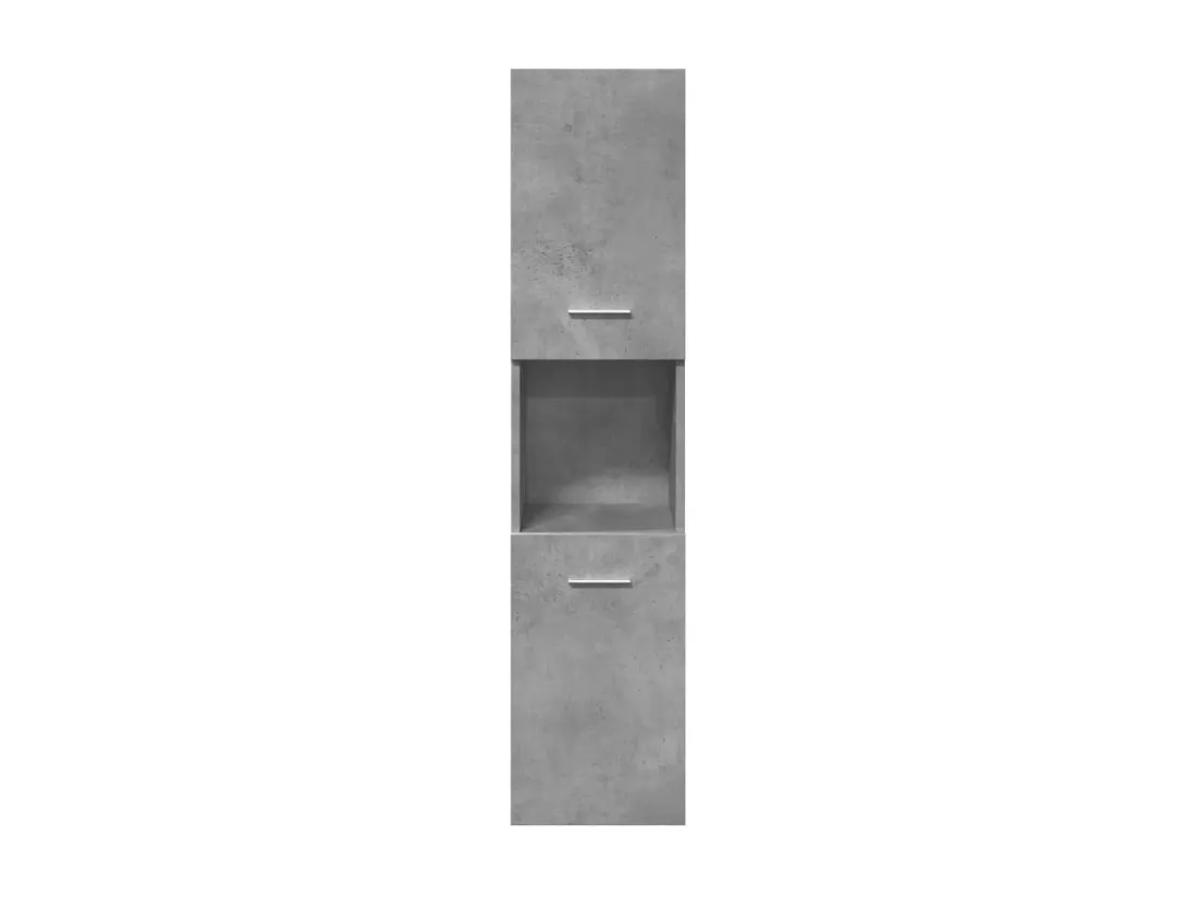 Armoire de salle de bain suspendue gris béton bois d'ingénierie