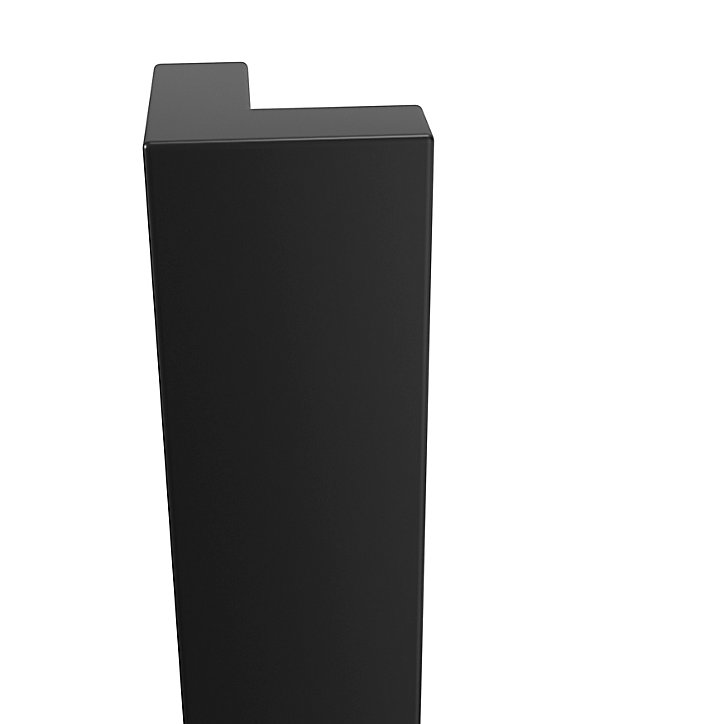 Fileur d'angle extérieur Stevia noir mat H. 71,5 cm Caraway Innovo GoodHome