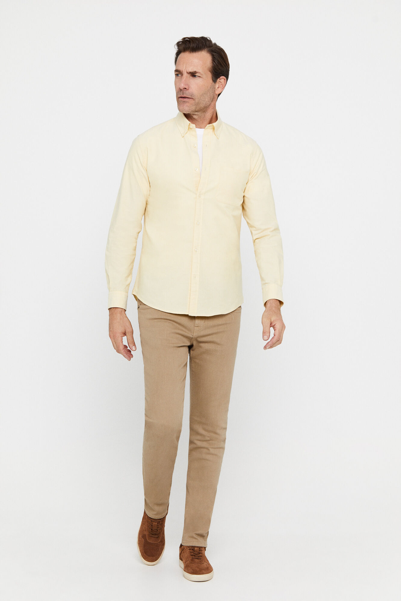 Camisa Oxford lisa - Amarela
