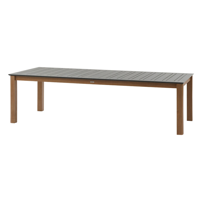 Ensemble table de jardin extensible MICEIRA + 10 fauteuils empilables DIESE Graphite
