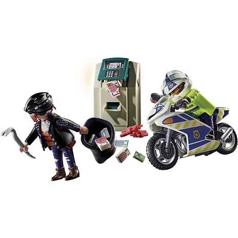 Playmobil Politimotorcykel: Forfølgelse af pengerøveren 70572