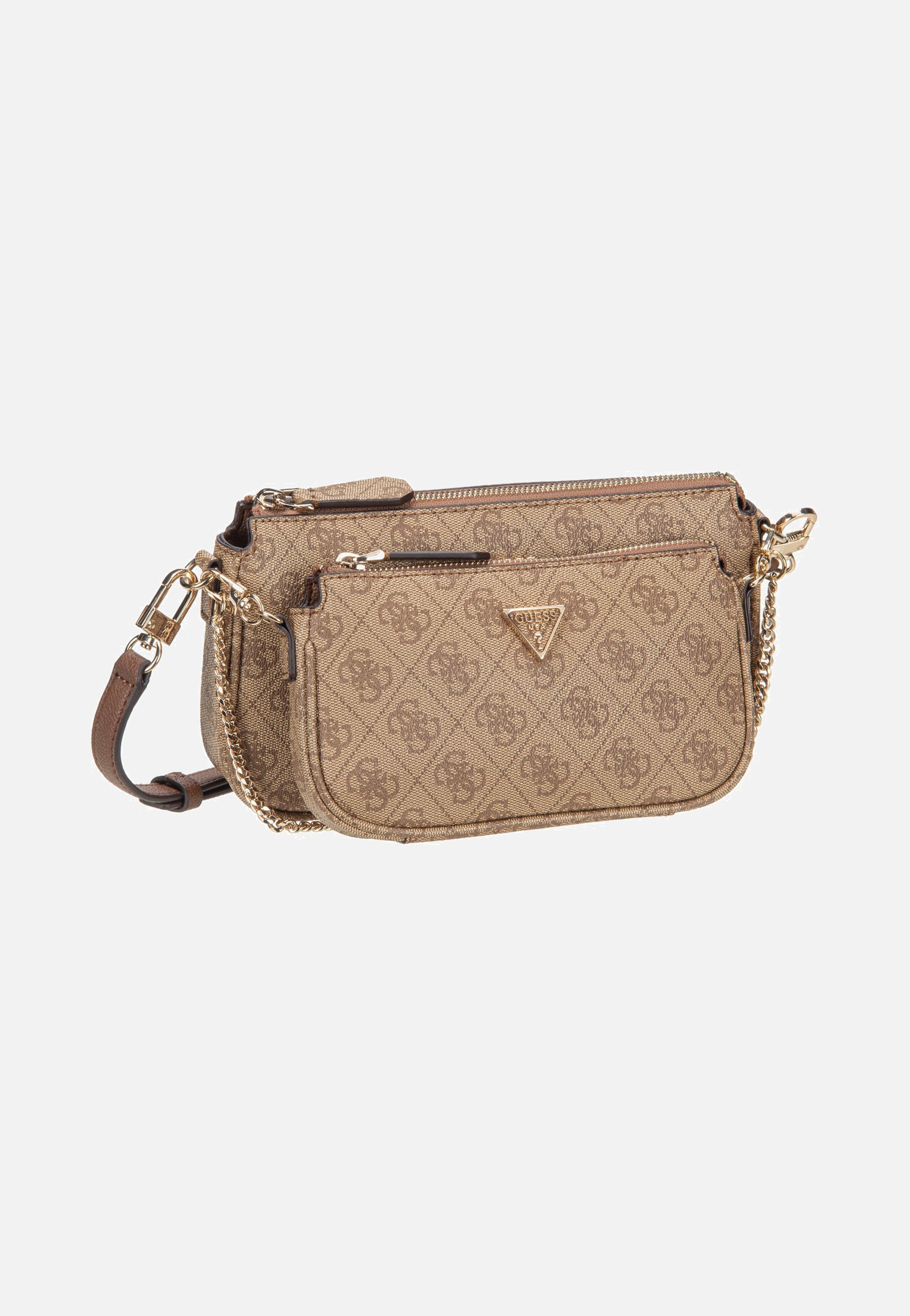 Noelle II Double Pouch CB 72710 Logo Latte/Brown - Crossbody Bag