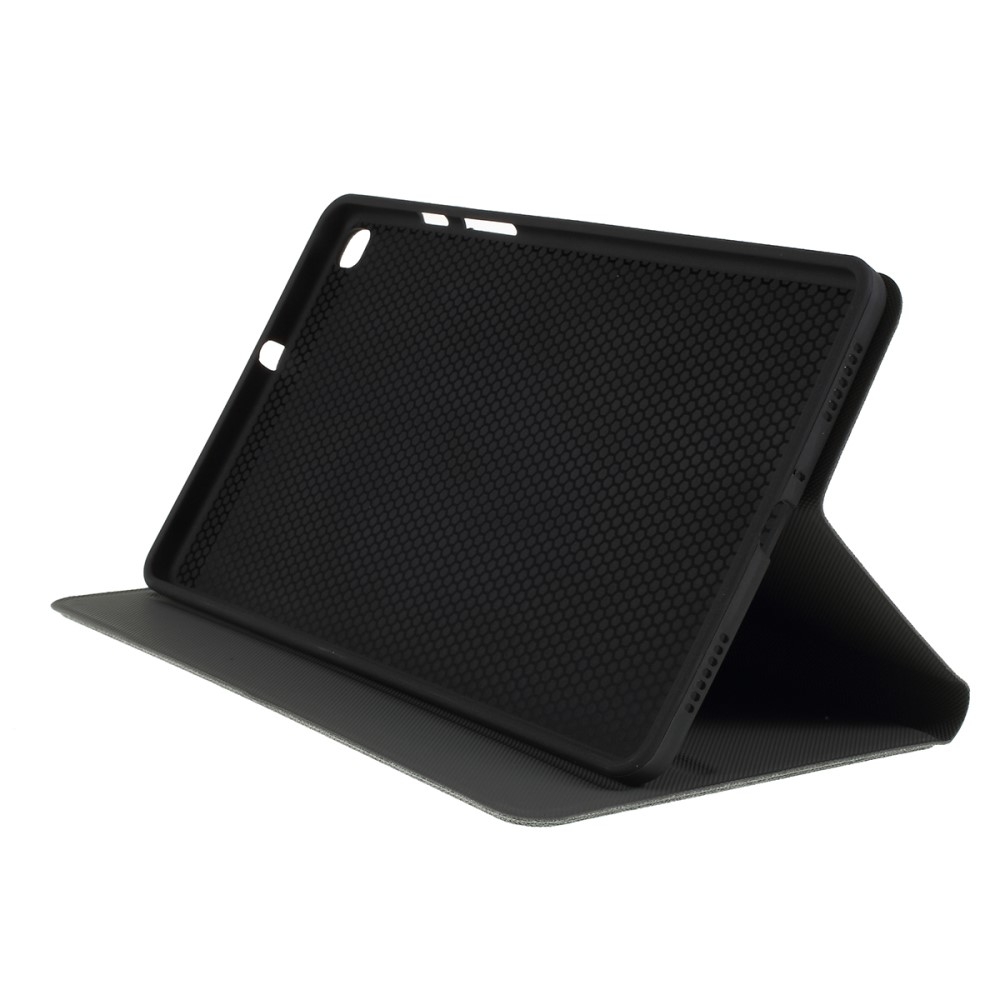 Samsung Galaxy Tab A 8.0 (2019) Leder Tasche Flip Cover Stoff Optik - Grau