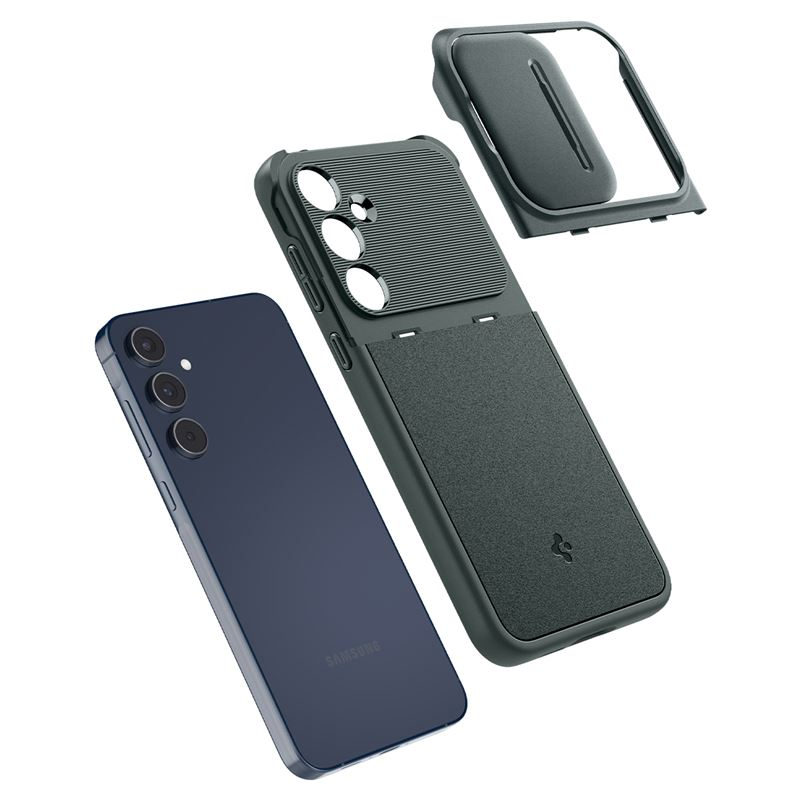 Samsung Galaxy A55 Optik Armor Hybrid Case Hülle mit Cam-Slider (ACS07536) - Abyss Green (Grün)