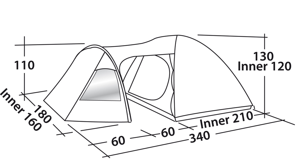 Easy Camp Blazar 300 Kuppelzelt für 3 Personen