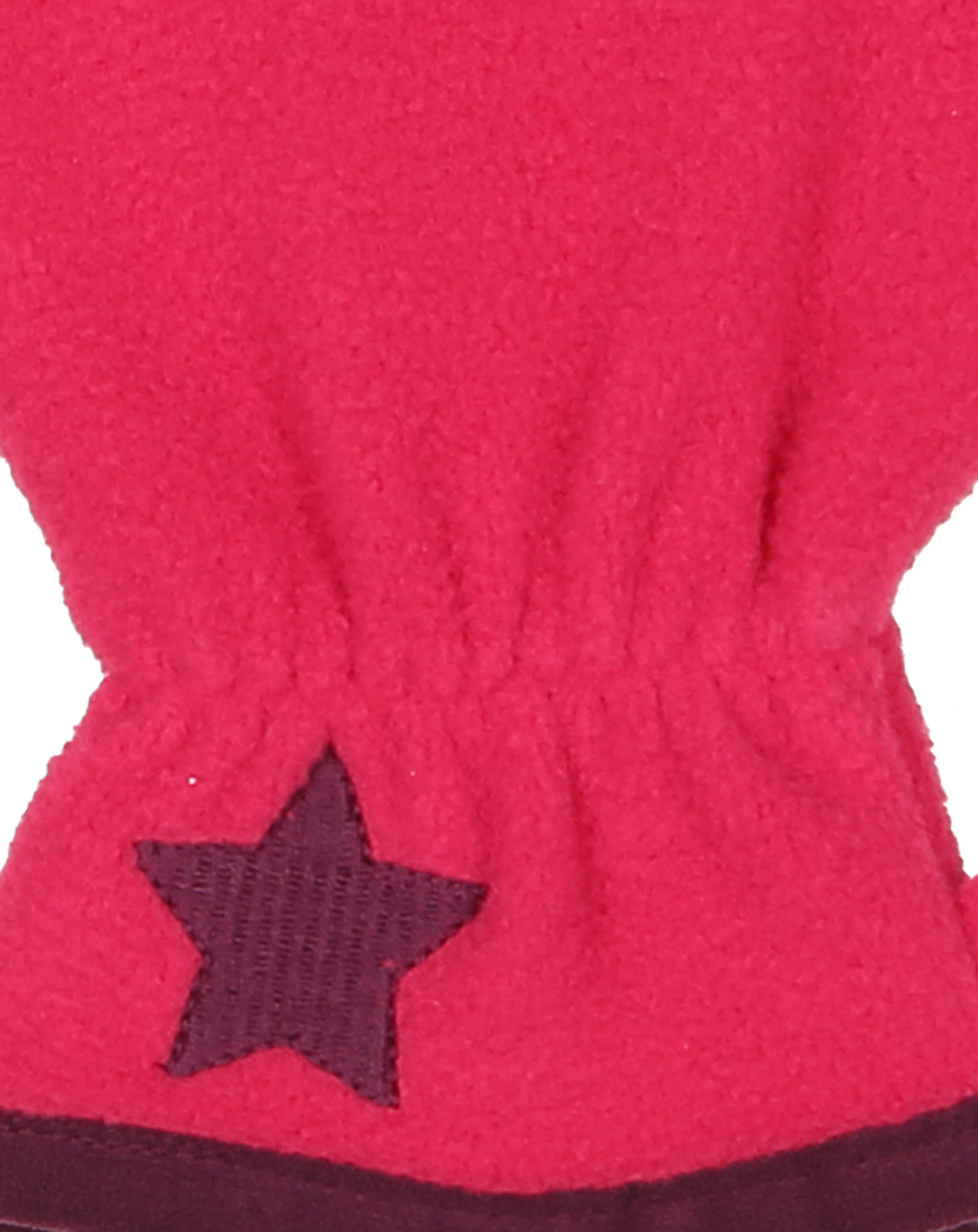 Fleece-Fäustlinge STERNCHEN in pink