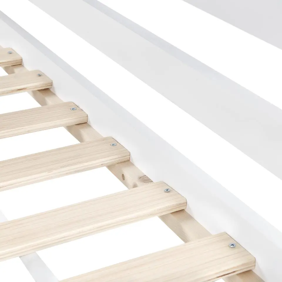LOURY - Kinderbed - Wit - 90 x 200 cm - Dennenhout