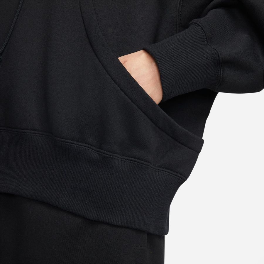 Nike Sweat à Capuche NSW Phoenix Fleece - Noir/Blanc Cassé Femme