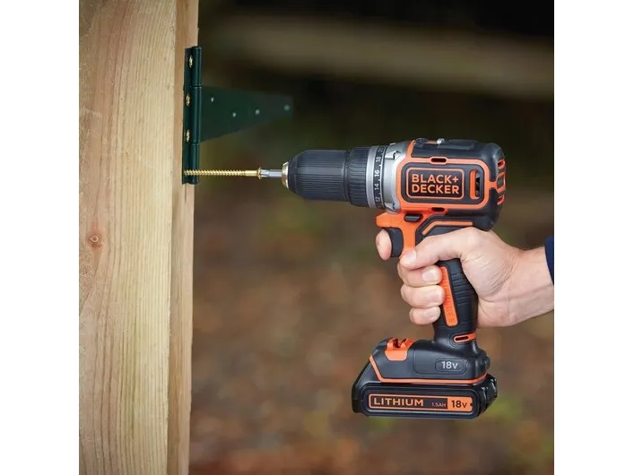 Black & Decker BL186KB-QW, Pistolgreb boremaskine, Børstefri, 1650 rpm, 2,5 cm, 410 rpm, 52 Nm