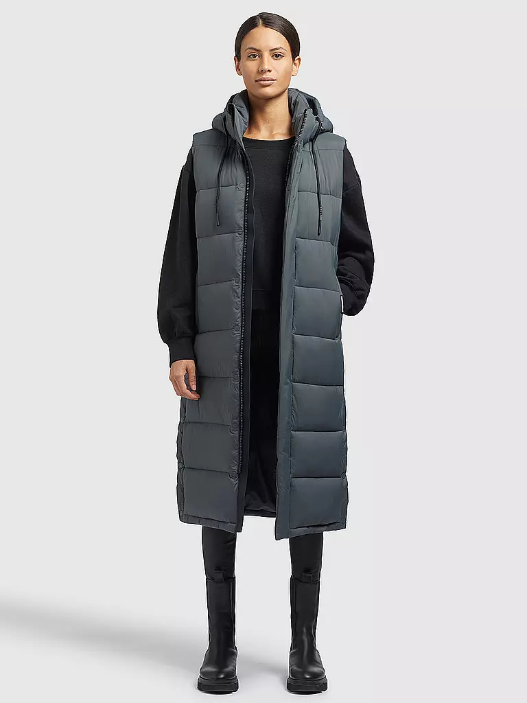 KHUJO Steppgilet THE MAGNETA MATT grau