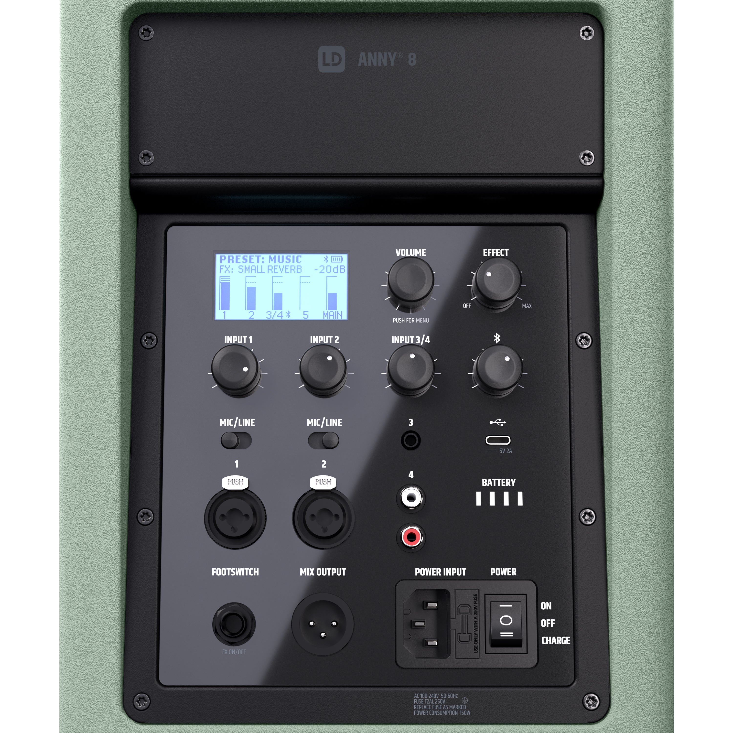 LD Systems ANNY 8 BPH B5 GN Adventure Green met headset 584-608 MHz