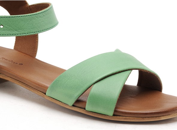 Lune et l autre nu pieds plats femme colette vert