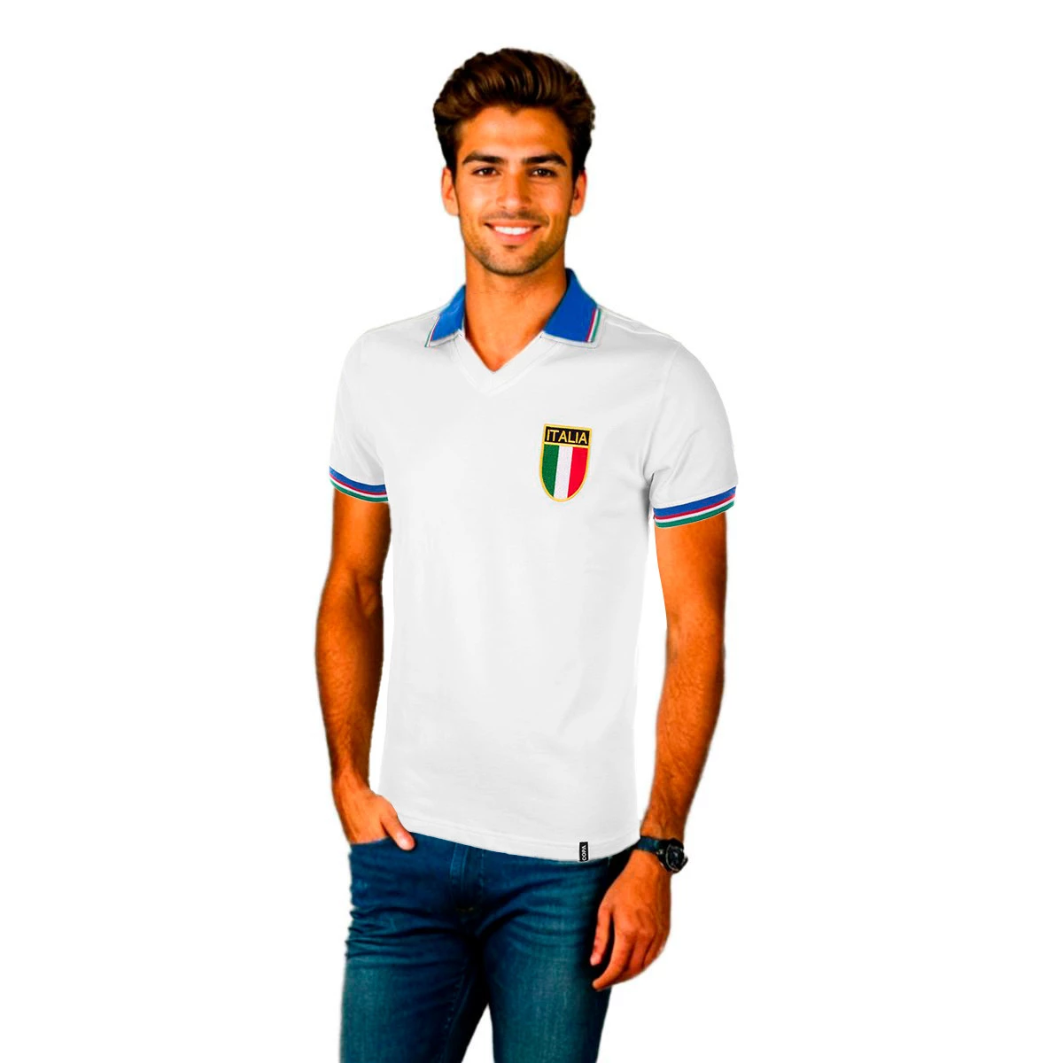 T-Shirt COPA Italy Segundo Equipamento World Cup 1982 Retro