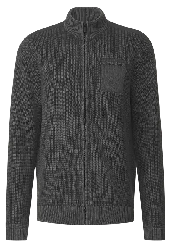 Cardigan mit Zipper - light iron grey