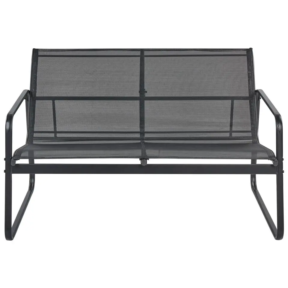 BARREA - Loungeset 4-zits - Zwart - Metaal