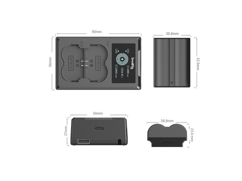 Smallrig Digitalkamera-Akku NP-W235 Akku und Charger Kit Akku und Charger Kit NP-W235 für Fujifilm Kameras