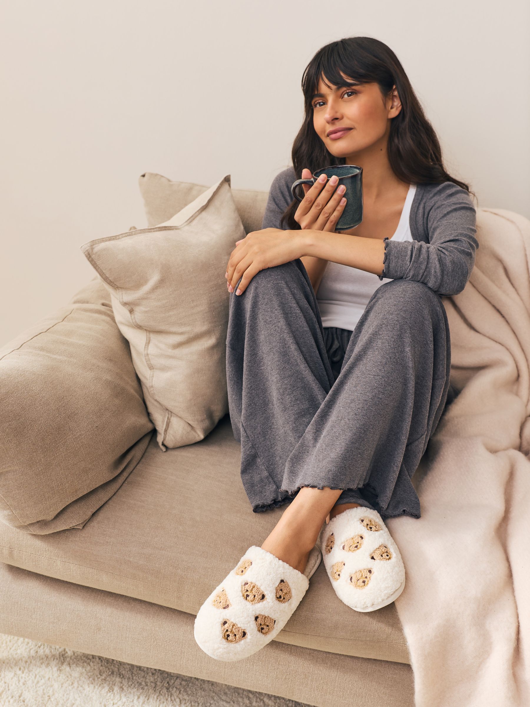 Eru met berenprint - Mule Borg Pantoffels