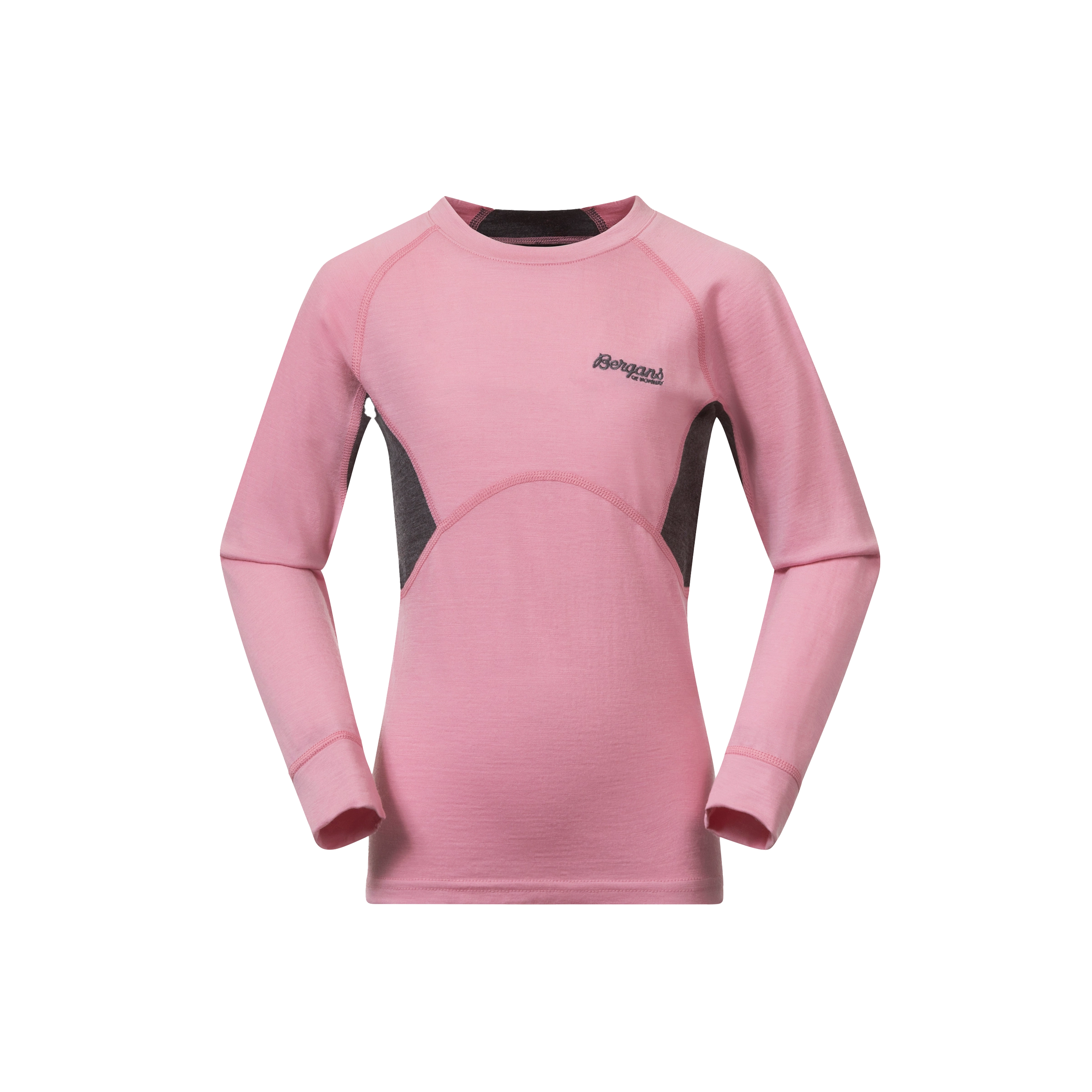 Inner:Pure Kids Long Sleeve Light Ruby / Solid Dark Grey